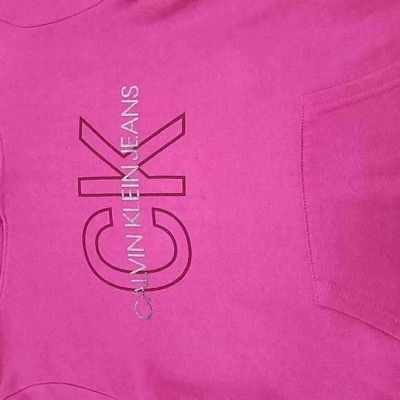 Calvin Klein Jeans Pink Girl's Hood, size Large (12/14) - Picture 2 of 9